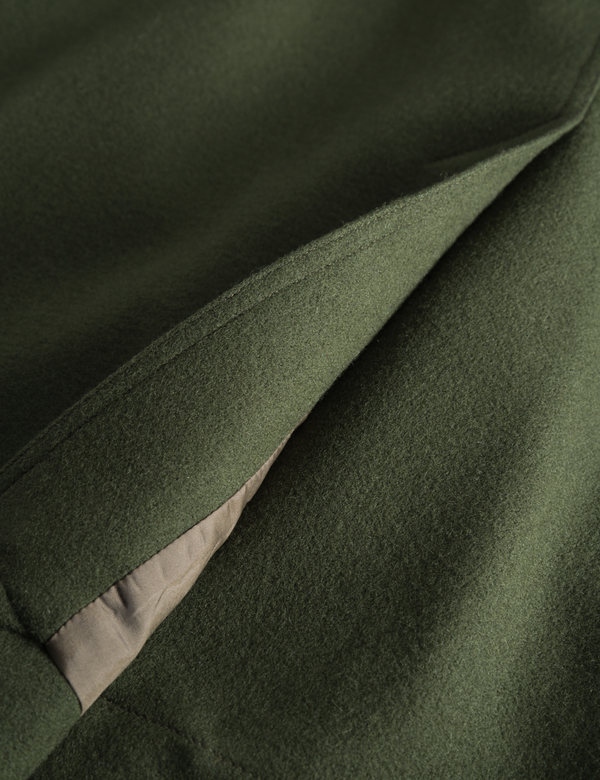 SHELTER WOOL COAT - ARMY